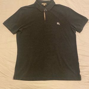 Grey Burberry polo shirt